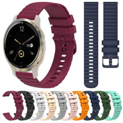 18mm Wavy Dotted Solid-Color Silicone Watch Band, For Garmin Venu 2S, For Garmin Vivomove 3S