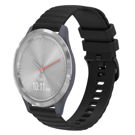 18mm Wavy Dotted Solid-Color Silicone Watch Band, For Garmin Venu 2S, For Garmin Vivomove 3S