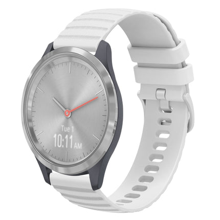 18mm Wavy Dotted Solid-Color Silicone Watch Band, For Garmin Venu 2S, For Garmin Vivomove 3S