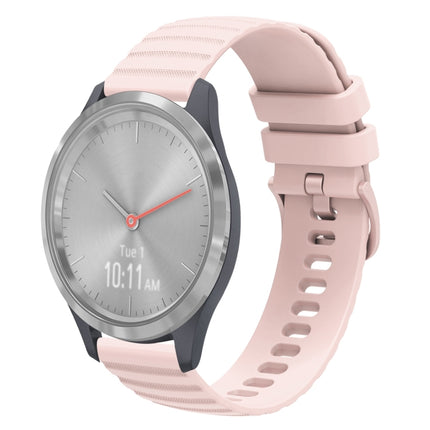 18mm Wavy Dotted Solid-Color Silicone Watch Band, For Garmin Venu 2S, For Garmin Vivomove 3S
