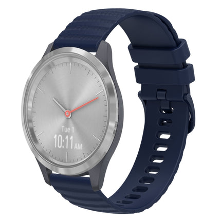 18mm Wavy Dotted Solid-Color Silicone Watch Band, For Garmin Venu 2S, For Garmin Vivomove 3S