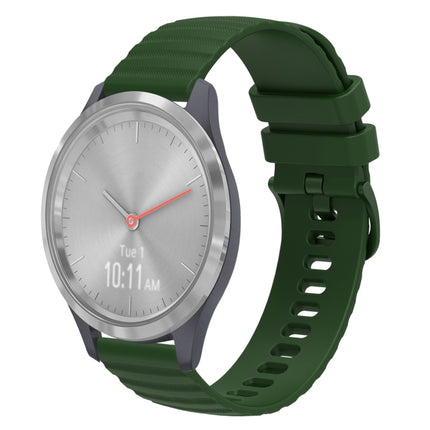 18mm Wavy Dotted Solid-Color Silicone Watch Band, For Garmin Venu 2S, For Garmin Vivomove 3S