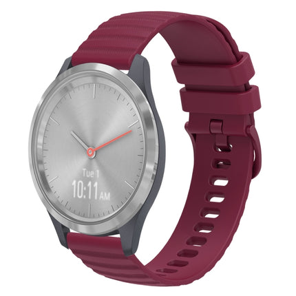 18mm Wavy Dotted Solid-Color Silicone Watch Band, For Garmin Venu 2S, For Garmin Vivomove 3S