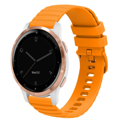 18mm Wavy Dotted Solid-Color Silicone Watch Band, For Garmin Vivoactive 4S