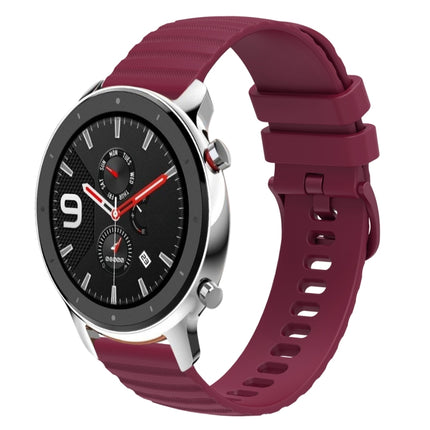 22mm Wavy Dotted Solid-Color Silicone Watch Band, For Amazfit GTR 4, For Amazfit GTR 3