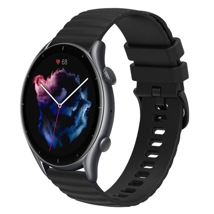 22mm Wavy Dotted Solid-Color Silicone Watch Band, For Amazfit GTR 4, For Amazfit GTR 3