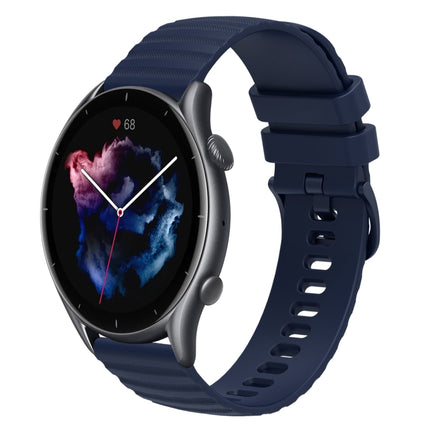 22mm Wavy Dotted Solid-Color Silicone Watch Band, For Amazfit GTR 4, For Amazfit GTR 3