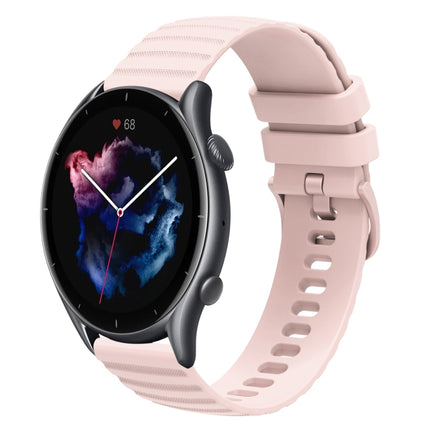 22mm Wavy Dotted Solid-Color Silicone Watch Band, For Amazfit GTR 3 Pro, For Amazfit GTR 2e