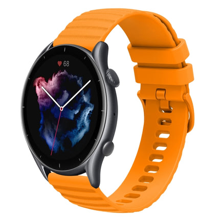 22mm Wavy Dotted Solid-Color Silicone Watch Band, For Amazfit GTR 3 Pro, For Amazfit GTR 2e