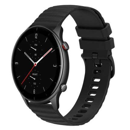 22mm Wavy Dotted Solid-Color Silicone Watch Band, For Amazfit GTR 3 Pro, For Amazfit GTR 2e