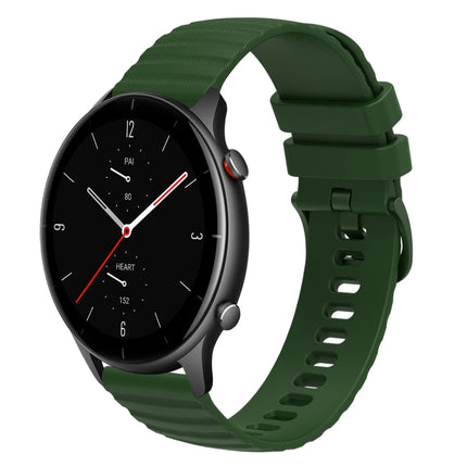 22mm Wavy Dotted Solid-Color Silicone Watch Band, For Amazfit GTR 3 Pro, For Amazfit GTR 2e