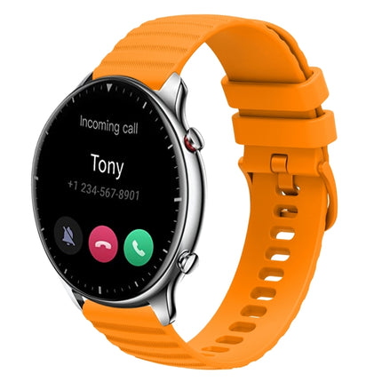 22mm Wavy Dotted Solid-Color Silicone Watch Band, For Amazfit GTR 2, For Amazfit 3 Stratos