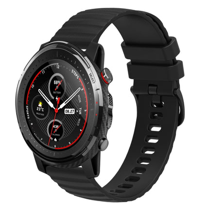 22mm Wavy Dotted Solid-Color Silicone Watch Band, For Amazfit GTR 2, For Amazfit 3 Stratos