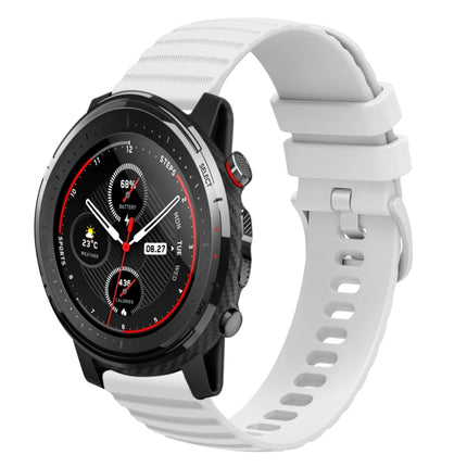22mm Wavy Dotted Solid-Color Silicone Watch Band, For Amazfit GTR 2, For Amazfit 3 Stratos