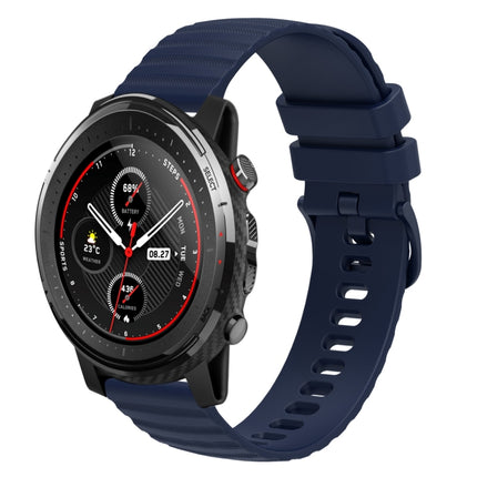 22mm Wavy Dotted Solid-Color Silicone Watch Band, For Amazfit GTR 2, For Amazfit 3 Stratos