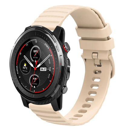 22mm Wavy Dotted Solid-Color Silicone Watch Band, For Amazfit GTR 2, For Amazfit 3 Stratos