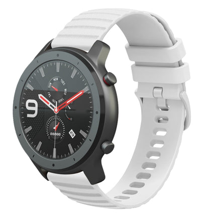 22mm Wavy Dotted Solid-Color Silicone Watch Band, For Amazfit GTR 47mm