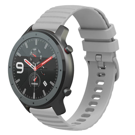 22mm Wavy Dotted Solid-Color Silicone Watch Band, For Amazfit GTR 47mm