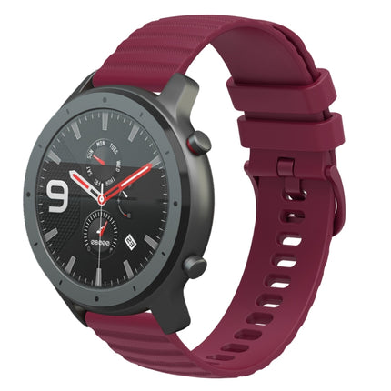 22mm Wavy Dotted Solid-Color Silicone Watch Band, For Amazfit GTR 47mm