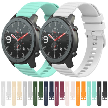22mm Wavy Dotted Solid-Color Silicone Watch Band, For Amazfit GTR 47mm