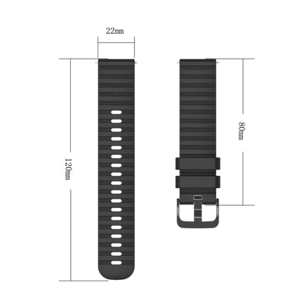 22mm Wavy Dotted Solid-Color Silicone Watch Band, For Amazfit GTR 47mm