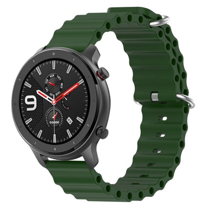 Ocean Style Solid Color Silicone Watch Band, For Amazfit GTR 4 22mm
