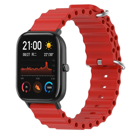 Ocean Style Solid Color Silicone Watch Band, For Amazfit GTS 4 Mini 20mm