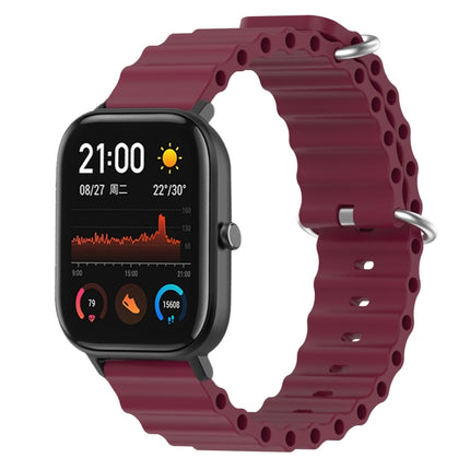 Ocean Style Solid Color Silicone Watch Band, For Amazfit GTS 4 Mini 20mm