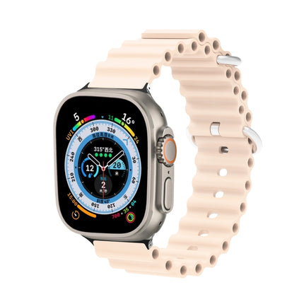 Ocean Silicone Metal Head Watch Band, For Apple Watch Ultra 49mm / Series 8&7 45mm