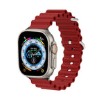 For Apple Watch Ultra 49mm / Series 8&7 45mm / Wine Red