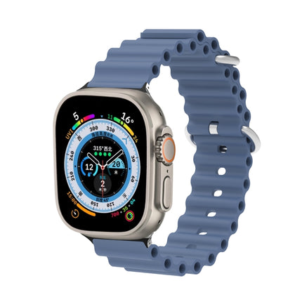Ocean Silicone Metal Head Watch Band, For Apple Watch Ultra 49mm / Series 8&7 45mm