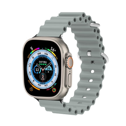 Ocean Silicone Metal Head Watch Band, For Apple Watch Ultra 49mm / Series 8&7 45mm