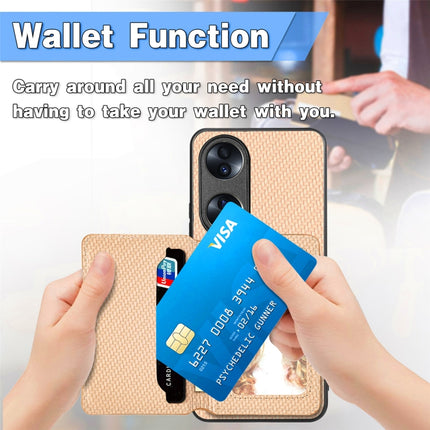 For Honor 70 Carbon Fiber Magnetic Card Bag Phone Case