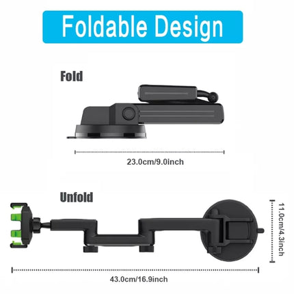 D001 Mount For Truck Excavator Forklift Long Arm Sturdy Cell Phone Holder