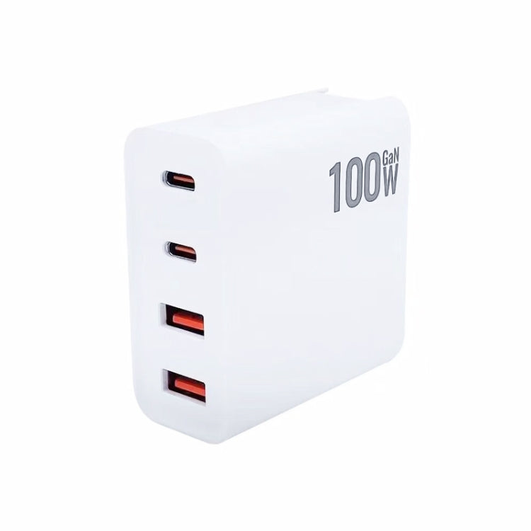 GaN 100W Dual USB + Dual USB-C/Type-C Multi Port Charger with 2m Type-C to Type-C Data Cable Set