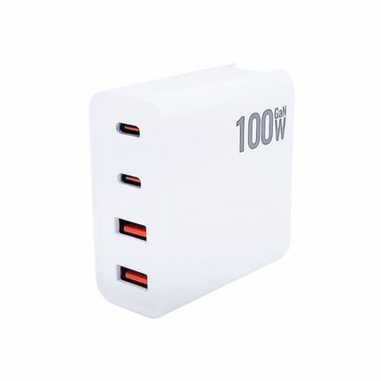 GaN 100W Dual USB + Dual USB-C/Type-C Multi Port Charger with 2m Type-C to Type-C Data Cable Set