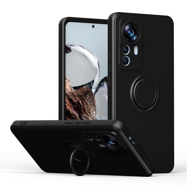 Ring Kickstand TPU Silicone Phone Case, For Xiaomi 12T / 12T Pro