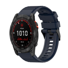 26mm Horizontal Texture Silicone Watch Band with Removal Tool, For Garmin Fenix 7X, For Garmin Fenix 7X Solar, For Garmin Tactix Delta