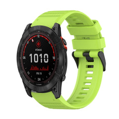 26mm Horizontal Texture Silicone Watch Band with Removal Tool, For Garmin Fenix 7X, For Garmin Fenix 7X Solar, For Garmin Tactix Delta