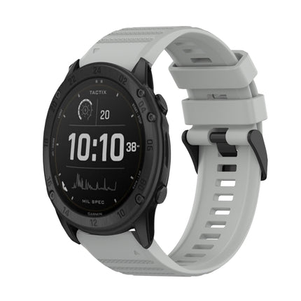 26mm Horizontal Texture Silicone Watch Band with Removal Tool, For Garmin Fenix 7X, For Garmin Fenix 7X Solar, For Garmin Tactix Delta