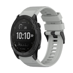 26mm Horizontal Texture Silicone Watch Band with Removal Tool, For Garmin Fenix 7X, For Garmin Fenix 7X Solar, For Garmin Tactix Delta