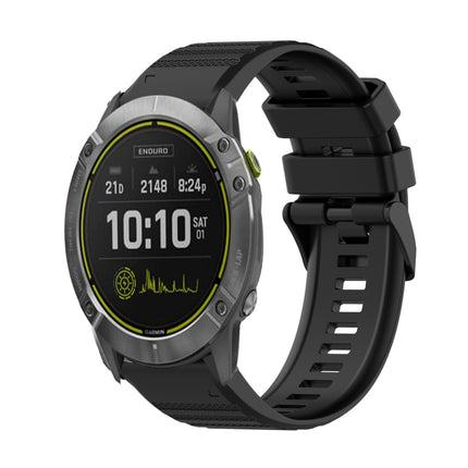 26mm Horizontal Texture Silicone Watch Band with Removal Tool, For Garmin Enduro, For Garmin Fenix 6X, For Garmin Fenix 6X Pro