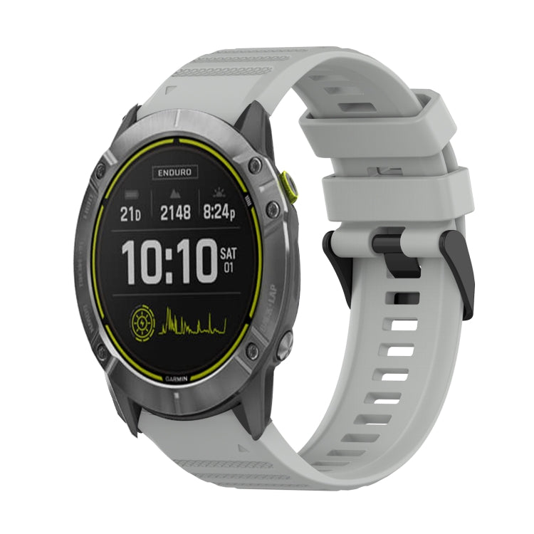 26mm Horizontal Texture Silicone Watch Band with Removal Tool, For Garmin Enduro, For Garmin Fenix 6X, For Garmin Fenix 6X Pro