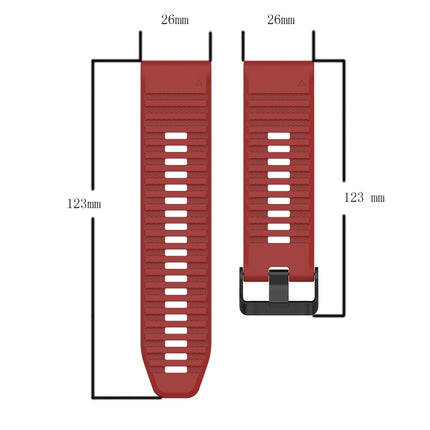 26mm Horizontal Texture Silicone Watch Band with Removal Tool, For Garmin Enduro, For Garmin Fenix 6X, For Garmin Fenix 6X Pro