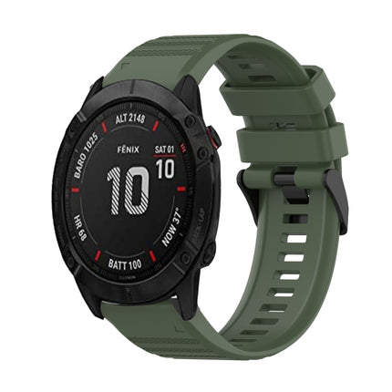 26mm Horizontal Texture Silicone Watch Band with Removal Tool, For Garmin Fenix 6X Sapphire, For Garmin Fenix 5X Sapphire, For Garmin Fenix 5X Plus