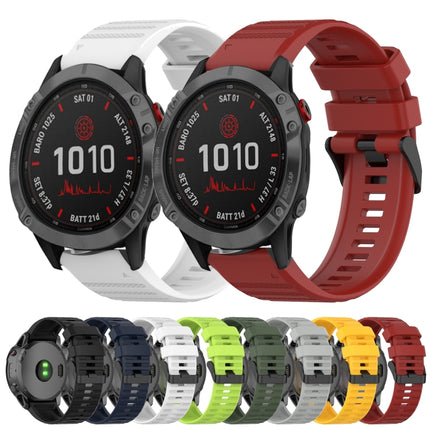 26mm Horizontal Texture Silicone Watch Band with Removal Tool, For Garmin Fenix 6X Sapphire, For Garmin Fenix 5X Sapphire, For Garmin Fenix 5X Plus