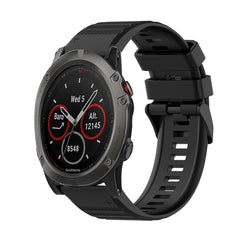 26mm Horizontal Texture Silicone Watch Band with Removal Tool, For Garmin Fenix 6X Sapphire, For Garmin Fenix 5X Sapphire, For Garmin Fenix 5X Plus