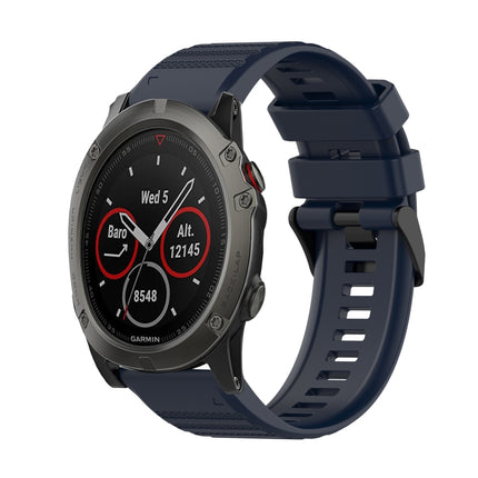 26mm Horizontal Texture Silicone Watch Band with Removal Tool, For Garmin Fenix 6X Sapphire, For Garmin Fenix 5X Sapphire, For Garmin Fenix 5X Plus