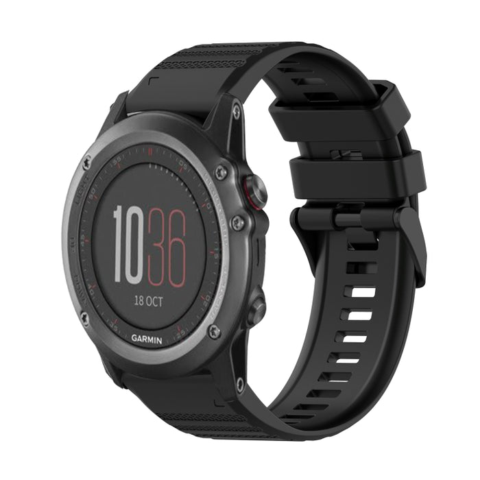 26mm Horizontal Texture Silicone Watch Band with Removal Tool, For Garmin Fenix 3, For Garmin Fenix 3 HR, For Garmin Fenix 3 Sapphire