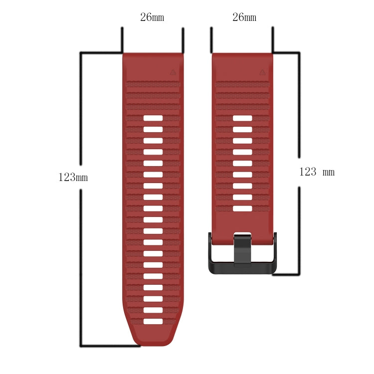 26mm Horizontal Texture Silicone Watch Band with Removal Tool, For Garmin Fenix 3, For Garmin Fenix 3 HR, For Garmin Fenix 3 Sapphire